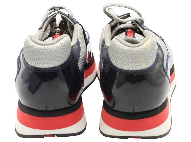 Sneakers Prada America's Cup in vernice multicolor e rete - vista 4