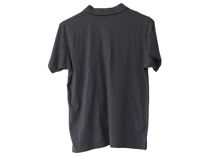 Apc alla.P.C. Polo con logo ricamato in cotone grigio - vista 2