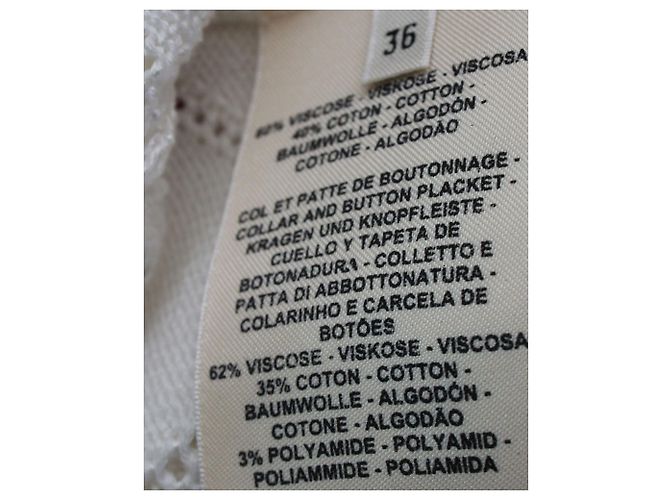 Hermès Hermes-Strickjacke mit Knopfleiste vorne aus weißer Viskose - Ansicht 5