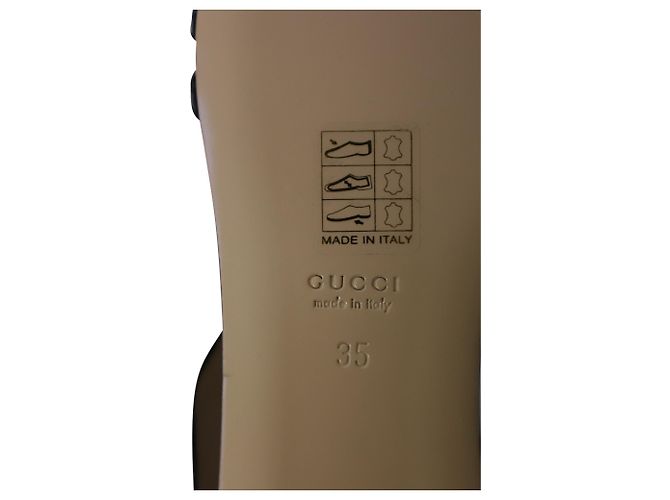Sandali piatti Gucci Ophelia con ricamo floreale in pelle nera Nero - vista 6