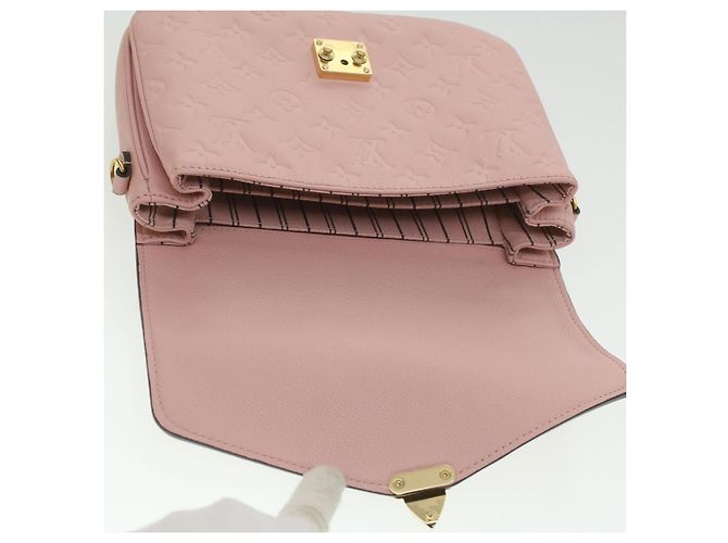 LOUIS VUITTON Empreinte Pochette Metis MM Hand Bag 2way Pink M44018 LV Auth S106 - view 19