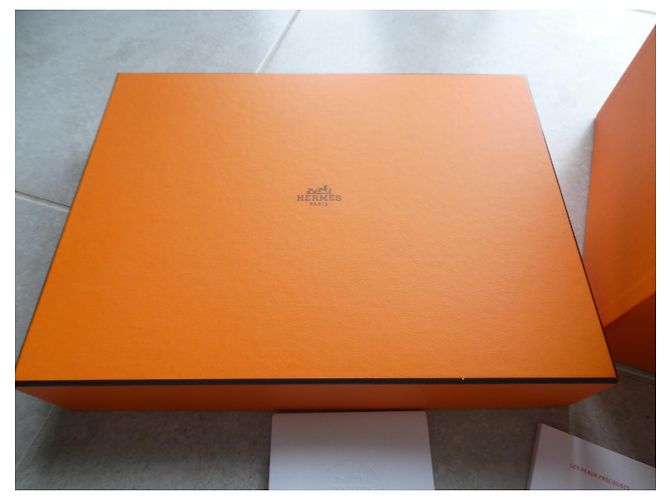 hermès box for birkin handbag 25 Porosus crocodile Orange - view 10