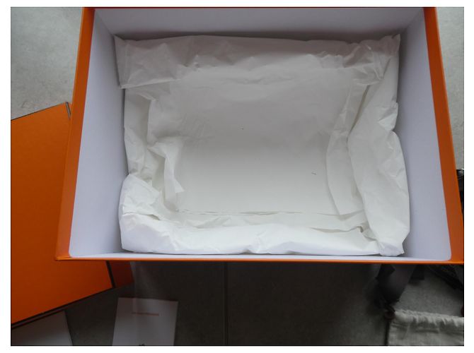 hermès box for birkin handbag 25 Porosus crocodile Orange - view 7