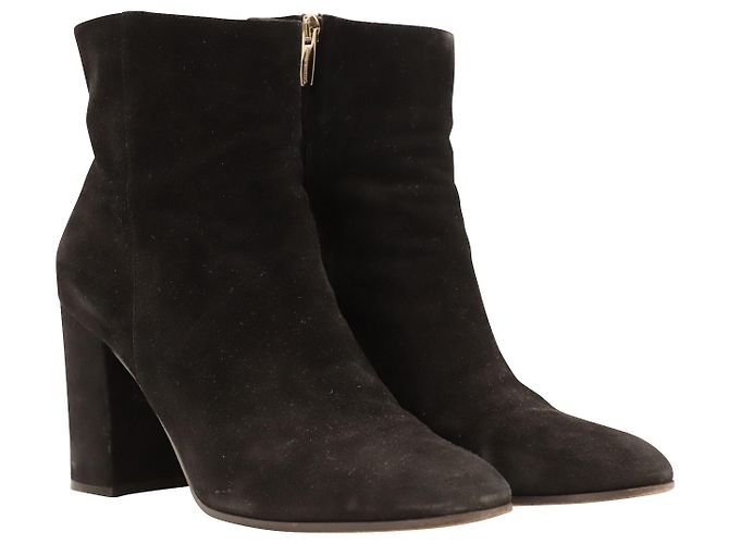 Stivaletto Gianvito Rossi in Camoscio Nero - vista 3