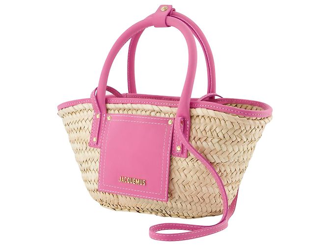Borsa Le Petit Panier Soli - Jacquemus - Rosa Scuro - Pelle - vista 2