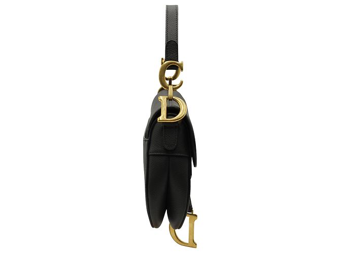 Saddle Borsa a sella Dior in pelle nera - vista 6