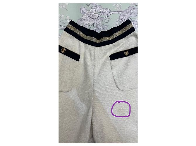 Chanel Conjunto cardigã e calça Bege - vista 11