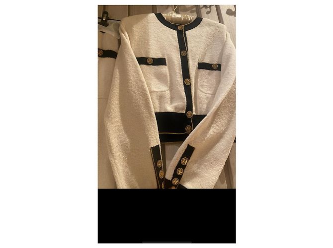 Chanel Conjunto cardigã e calça Bege - vista 3