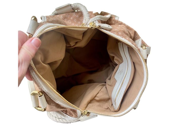 Abbesses Louis Vuitton POCHETTE MINI LIN INITIALS Beige - vue 12