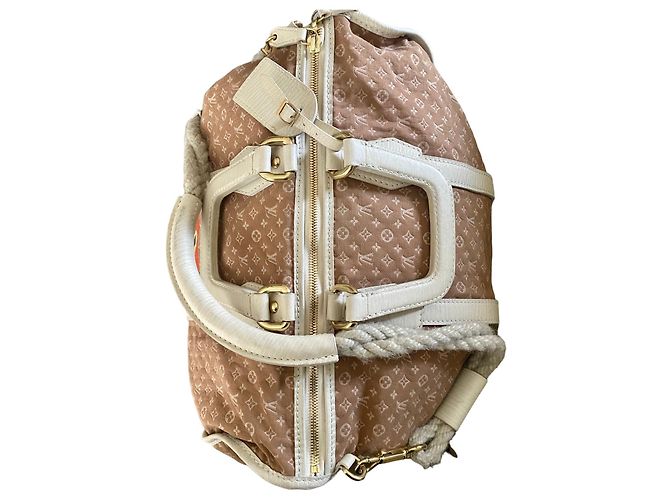 Abbesses Louis Vuitton POCHETTE MINI LIN INITIALS Beige - vue 3