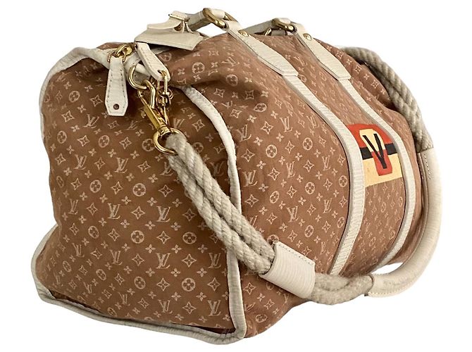 Abbesses Louis Vuitton POCHETTE MINI LIN INITIALS Beige - vue 4