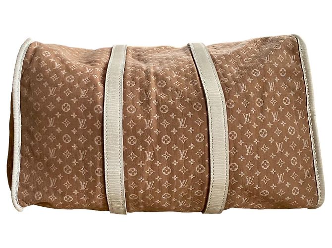 Abbesses Louis Vuitton POCHETTE MINI LIN INITIALS Beige - vue 5