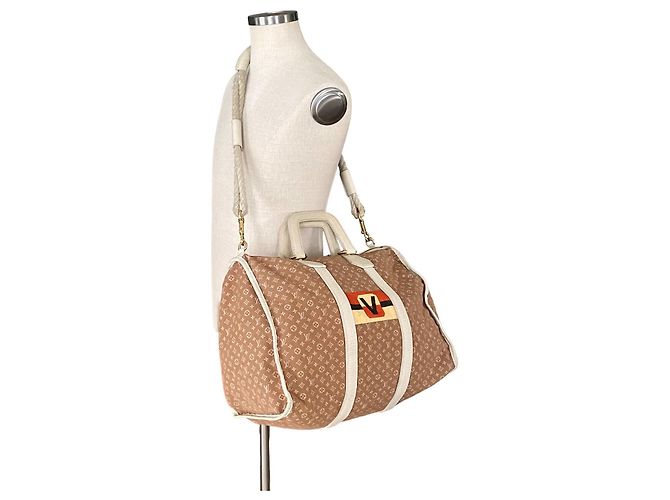 Abbesses Louis Vuitton POCHETTE MINI LIN INITIALS Beige - vue 8