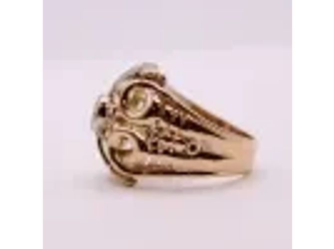 Autre Marque Anello in oro rosa 750%o anno 40 (Platino, diamanti e pietre bianche) Gold hardware - vista 7