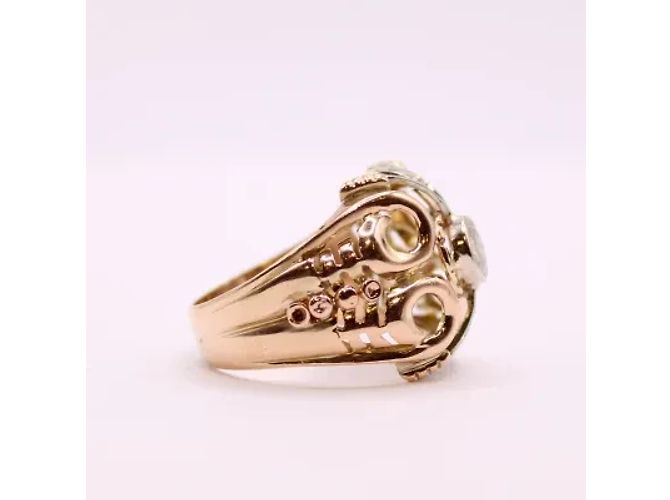 Autre Marque Anello in oro rosa 750%o anno 40 (Platino, diamanti e pietre bianche) Gold hardware - vista 9