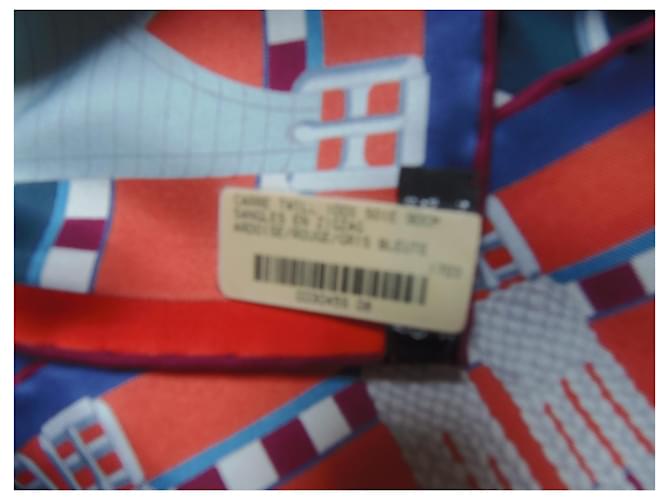 Sciarpa Hermès Zig Zag Straps in seta 90/90 Multicolore - vista 4