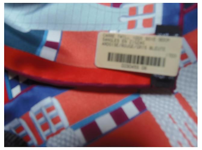 Sciarpa Hermès Zig Zag Straps in seta 90/90 Multicolore - vista 7