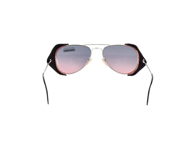 Roberto Cavalli Aviator Schlangenhaut-Sonnenbrille Silber - Ansicht 4