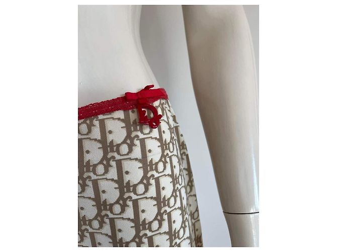 Rock Christian Dior Beige Monogramm Sarong-Stil. - Ansicht 4