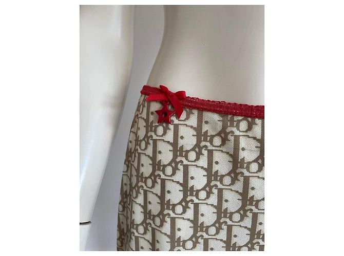 Rock Christian Dior Beige Monogramm Sarong-Stil. - Ansicht 5