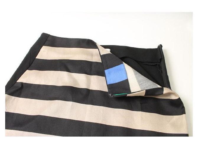 Diane Von Furstenberg Lana DvF Mae Mikado/gonna in misto seta colorblock Nero Multicolore - vista 6