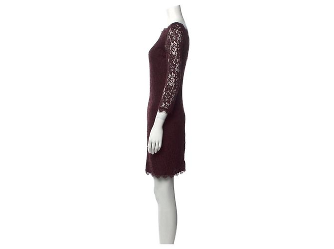 Diane Von Furstenberg Vestido de encaje burdeos Zarita de DvF Púrpura - vista 2