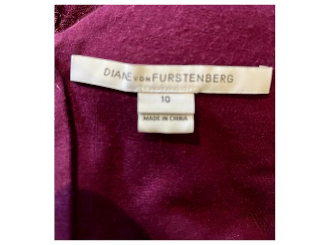 Diane Von Furstenberg Vestido de encaje burdeos Zarita de DvF Púrpura - vista 4