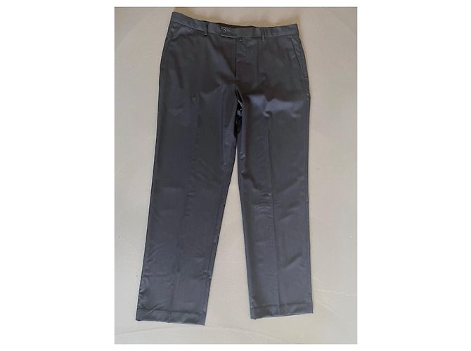 Adolfo Dominguez Pants AD blue gray wool T. 50 (56 Indicated) Grey - view 3
