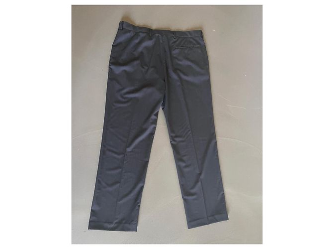 Adolfo Dominguez Pants AD blue gray wool T. 50 (56 Indicated) Grey - view 4