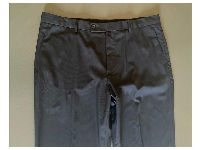 Adolfo Dominguez Pants AD blue gray wool T. 50 (56 Indicated) Grey - view 5