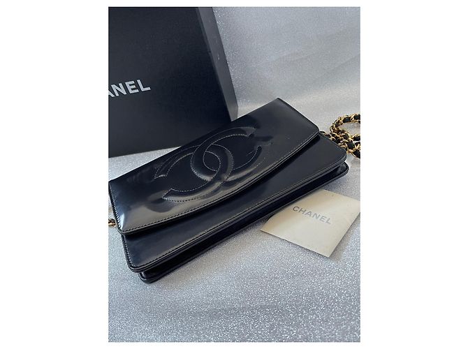 Chanel Wallet on chain double c Negro - vista 3