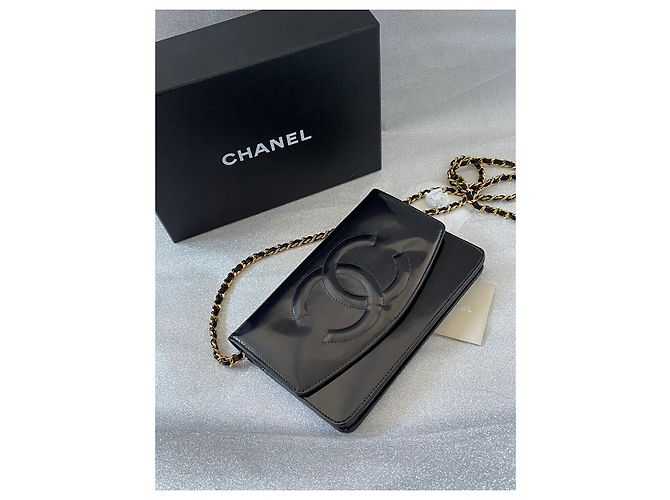Chanel Wallet on chain double c Negro - vista 4