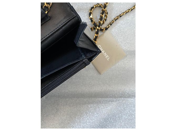 Chanel Wallet on chain double c Negro - vista 7