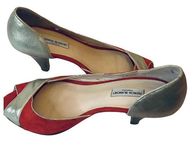 Zapatos de tacón abiertos Patricia Blanchet Dorado Coral - vista 8
