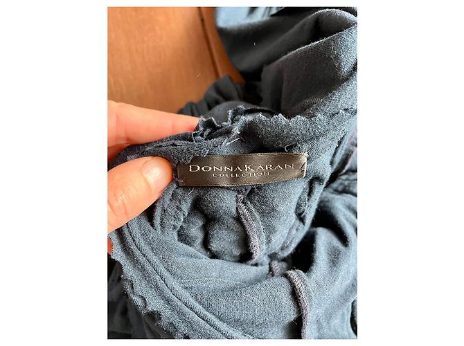 Donna Karan Black Label Drapiertes Abendkleid Dunkelblau - Ansicht 11