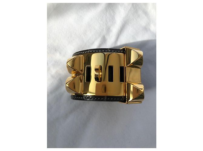 Hermès Hundehalsband Armband Alligator Grau - Ansicht 2