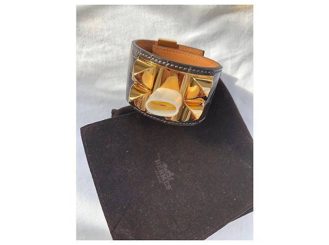 Hermès Hundehalsband Armband Alligator Grau - Ansicht 8