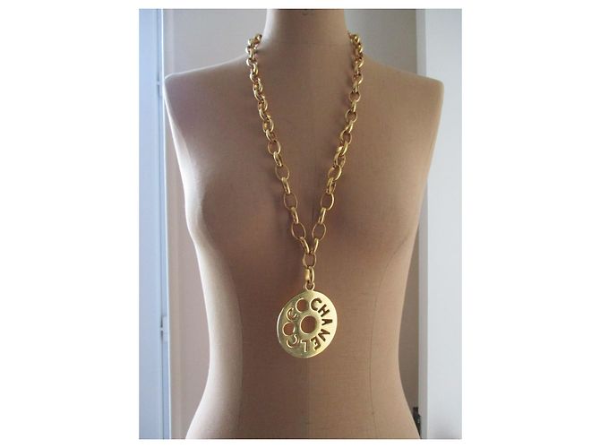 Collana Chanel Coco Chanel Placcata Oro Oversize D'oro - vista 4