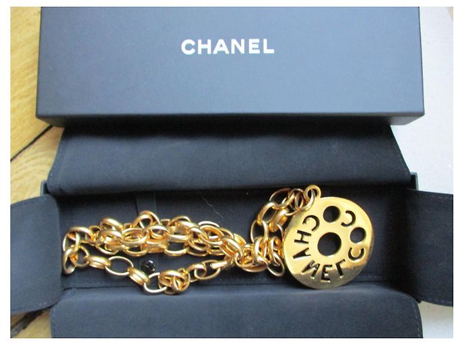 Collana Chanel Coco Chanel Placcata Oro Oversize D'oro - vista 5