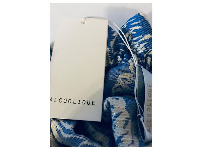 Autre Marque Falda estampada brocado alcohólico Blanco Azul claro - vista 3