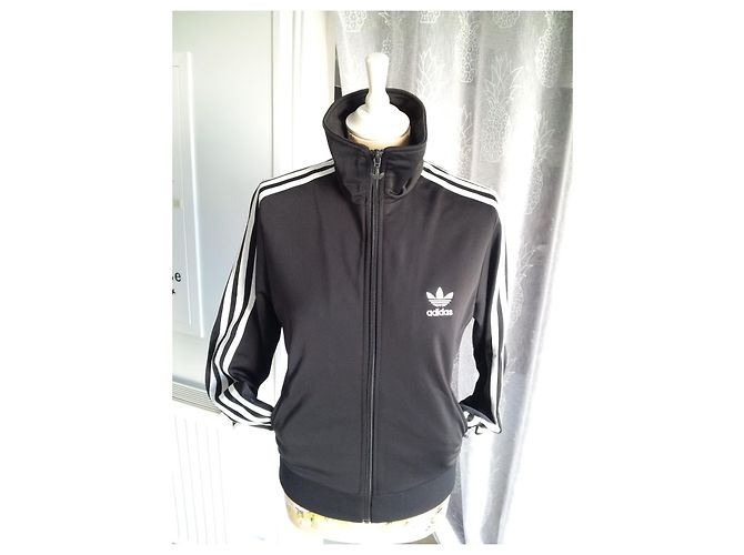 Giacca Adidas Nera con Logo 3 Strisce Nero - vista 7