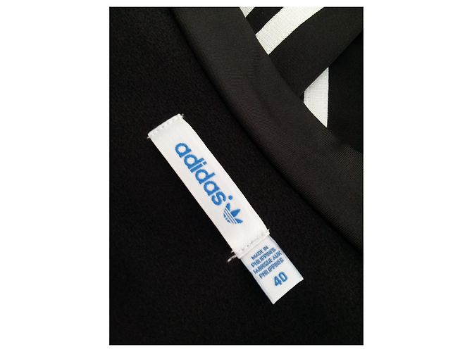 Giacca Adidas Nera con Logo 3 Strisce Nero - vista 8