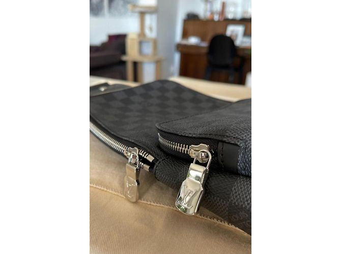 Louis Vuitton Gray checkerboard sling bag Dark grey - view 5