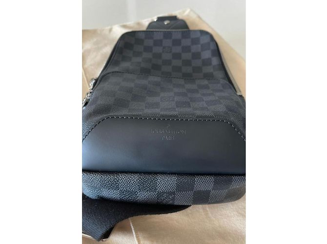 Louis Vuitton Gray checkerboard sling bag Dark grey - view 6