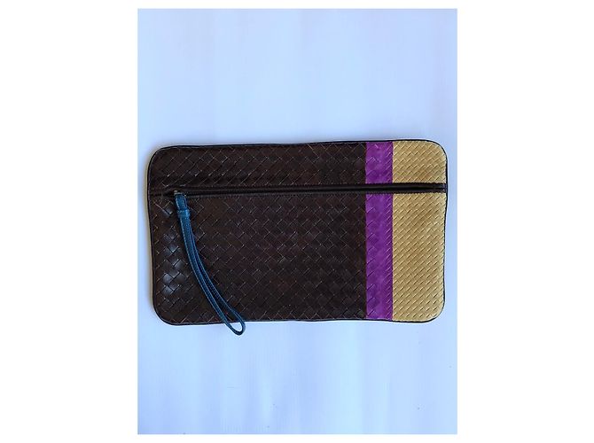 Pochette Bottega Veneta in pelle multicolore - vista 2