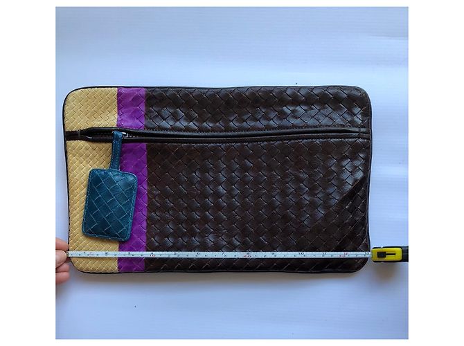 Pochette Bottega Veneta in pelle multicolore - vista 6