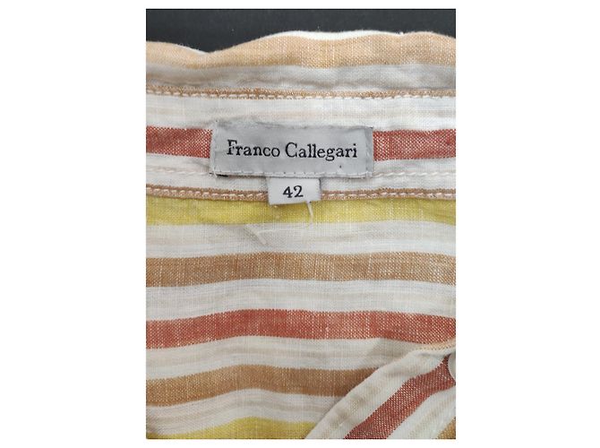 Autre Marque Franco Callegari Gestreiftes Leinenhemd Mehrfarben - Ansicht 4