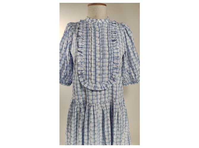 Stella Nova Kleid aus blauer Baumwolle - Ansicht 2