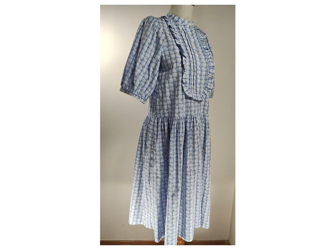 Stella Nova Kleid aus blauer Baumwolle - Ansicht 3