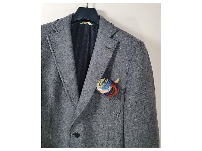 Autre Marque Manuel Ritz Blazer Grau Wolle und Baumwolle Größe 50 - Ansicht 2